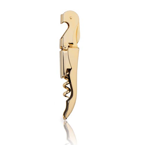 Belmont™ Gold-Plated Double-Hinged Corkscrew