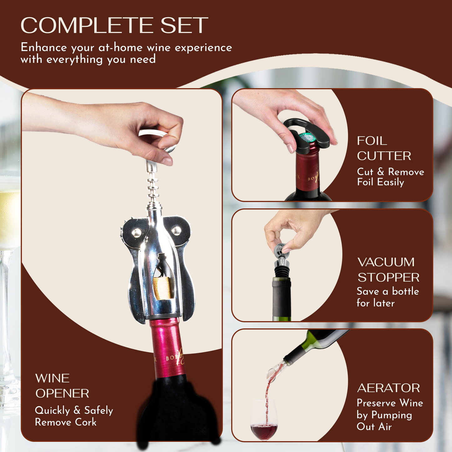 Winged Corkscrew Gift Set